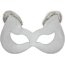 Белая маска из натуральной кожи с мехом на ушках  Цена 1 501 руб. - Белая маска из натуральной кожи с мехом на ушках