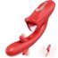 Красный вибратор с функциями фингеринга и лизания - 25,1 см.  Цена 4 082 руб. - Красный вибратор с функциями фингеринга и лизания - 25,1 см.