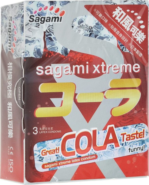 Ароматизированные презервативы Sagami Xtreme Cola - 3 шт.