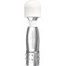 Серебристый жезловый мини-вибратор с кристаллами Mini Massager Silver Edition