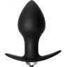 Чёрная анальная вибропробка Bulb Anal Plug - 10 см.