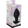 Чёрная анальная вибропробка Bulb Anal Plug - 10 см.