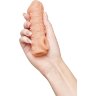 Телесная закрытая насадка с пучками шишечек Cock Sleeve Size S - 13,8 см.