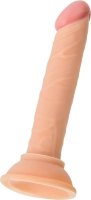 Телесный анальный фаллоимитатор на присоске - 12,5 см.