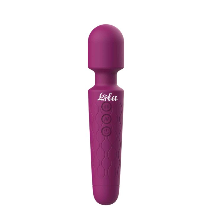 Фиолетовый жезловый вибромассажер Dreaming Wand - 20 см.