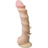 Фаллоимитатор REAL Standard с шипами - 16 см.