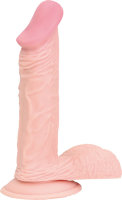 Телесный фаллоимитатор на присоске NATURAL SEDUCER 6 FLESH DONG - 15,2 см.