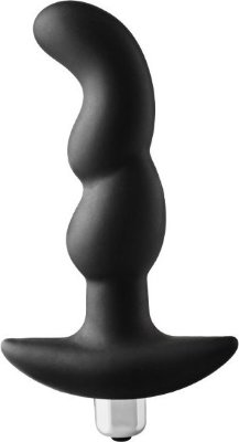 Черная вибропробка для простаты FantASStic Vibrating Prostate Plug - 14,5 см.  Цена 2 683 руб. Длина: 14.5 см. Диаметр: 3.4 см. Эта вибрирующая пробка для простаты FantASStic изготовлена из гладкого черного силикона, мягкого на ощупь. Изогнутая форма идеально подходит для стимуляции точки P. Он имеет основание в форме якоря, чтобы игрушка оставалась на месте и повышала чувство безопасности. Вибрирующая пуля является съемной и предлагает 10 ритмов вибрации, которыми можно управлять с помощью одной кнопки. Страна: Китай. Материал: силикон. Батарейки: 3 шт., тип LR44.