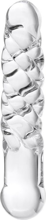 Фаллоимитатор-спираль из прозрачного стекла - 16 см.