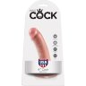 Телесный фаллоимитатор 6 Cock на присоске - 15,2 см.