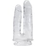 Прозрачный анально-вагинальный фаллоимитатор на присоске Imperium Jelly Dildo - 18 см.