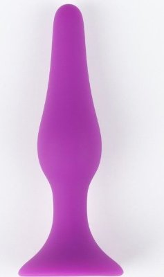 Фиолетовая коническая силиконовая анальная пробка Soft - 10,5 см.  Цена 872 руб. Длина: 10.5 см. Диаметр: 2.5 см. Классическая удлиненная анальная пробка с ограничительным основанием. Рабочая длина - 7,5 см. Страна: Китай. Материал: силикон.