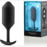 Чёрная пробка для ношения B-vibe Snug Plug 3 - 12,7 см.