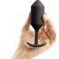 Чёрная пробка для ношения B-vibe Snug Plug 3 - 12,7 см.  Цена 12 331 руб. - Чёрная пробка для ношения B-vibe Snug Plug 3 - 12,7 см.