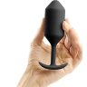 Чёрная пробка для ношения B-vibe Snug Plug 3 - 12,7 см.