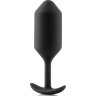 Чёрная пробка для ношения B-vibe Snug Plug 3 - 12,7 см.