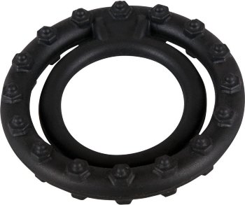 Чёрное кольцо для пениса Steely Cockring