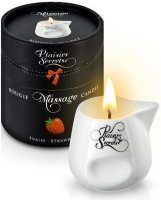 Массажная свеча с ароматом клубники Bougie de Massage Gourmande Fraise - 80 мл.