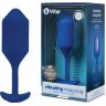 Синяя пробка для ношения с вибрацией Snug Plug 4 - 14 см.