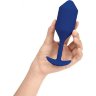 Синяя пробка для ношения с вибрацией Snug Plug 4 - 14 см.