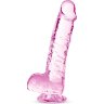 Розовый фаллоимитатор 6 Inch Crystalline Dildo - 15,2 см.